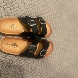 Black and Silver sandals